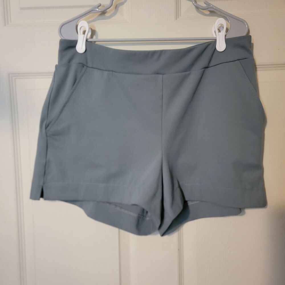 Rachel Zoe Women's Pull-On Shorts Size XL Gray Solid Slash Pockets